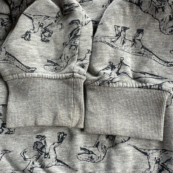 Joe Fresh Boys Grey Dinosaur Crewneck Sweatshirt Size 10-12 - Picture 4 of 5